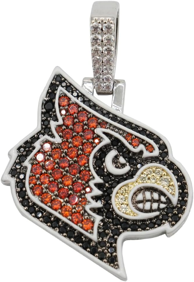 GLD Officially Licensed NCAA College Sports Team Micro Logo Pendant - Gold Plated Iced Out Necklace Charm - Image 1